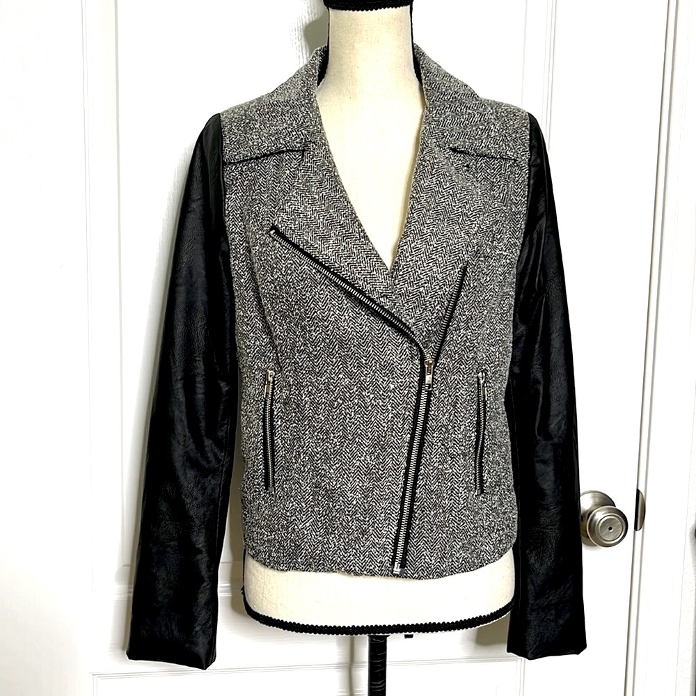 Daniel Rainn black Moto Jacket small